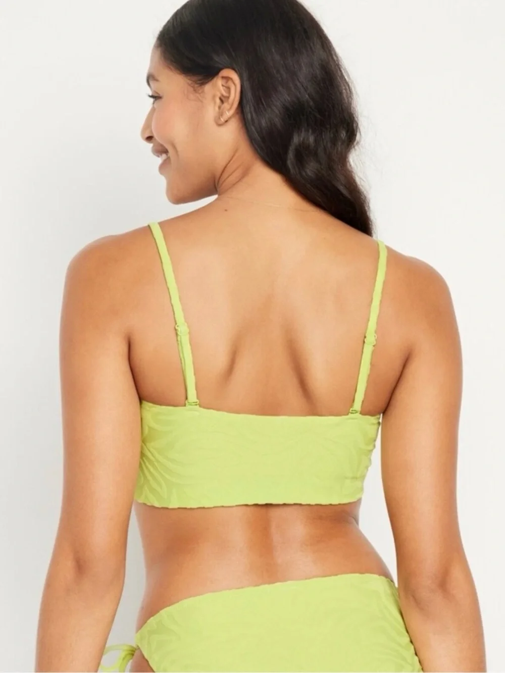 Old Navy Women’s M One Shoulder Convertible Swim Top Citrine NWT $27